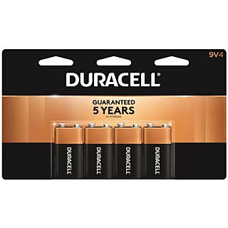 DURACELL 41333935645 Alkaline Battery, 9 V Battery, Manganese Dioxide, 9 V Battery