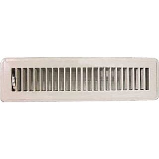 Worldwide Sourcing Floor Register, 2 In H X 12 In W, Steel, White