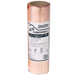 York Roll Copper Flashing, 3 oz., 12 in. x 60 ft.