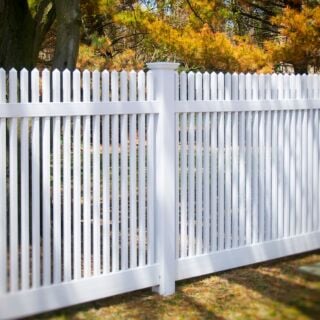 5 x 5 x 7 ft. White Vinyl Line Post