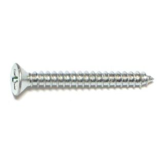 MIDWEST #6 x 1¼ in. Zinc Plated Steel Phillips Flat Head Sheet Metal Screws, 80 Count