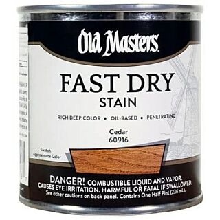 Old Masters Fast Dry, Interior Oil-Based Stain, Cedar, 1/2 Pint