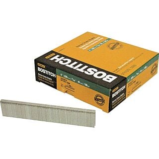 Bostitch SX50351G Crown Staple, 1 in L Leg, 7/32 in W Crown, 18 ga, Steel