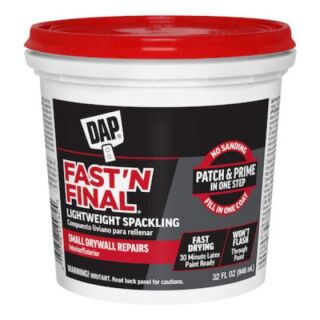 DAP® Fast 'N Final Lightweight Spackling, White, Quart
