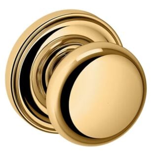 Baldwin Estate 5015 Classic Knob with 5048 Rose, Dummy One-sided, Polished Brass (003)