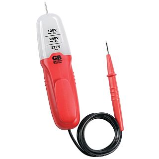 GB GET-3213 Tester, 120 to 277 V, LED Display, Functions: Voltage, Red