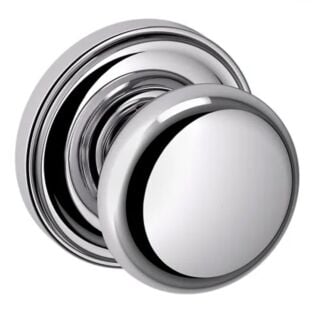 Baldwin Estate 5015 Classic Knob with 5048 Rose, Dummy One-sided, Polished Chrome  (260)