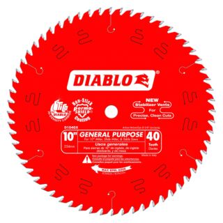 Diablo 10 in. x 40 Tooth General Purpose Saw Blade