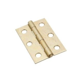 National Hardware N146-290 Narrow Hinge, 20 lb Weight Capacity, Brass/Cold Rolled Steel, Brass