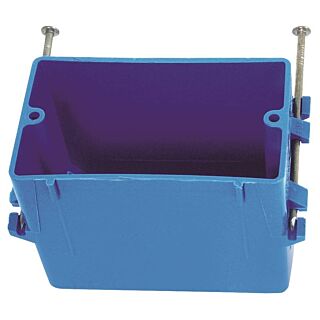 Carlon B118A Outlet Box, 1- Gang Knockout Cable Entry, 4-Knockout, Captive Nail Mounting, PVC