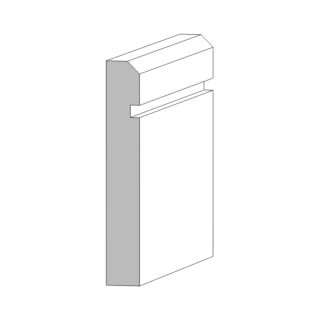 Metrie (M25) 11/16 in. x 4-1/2 in. x 16 ft. Contemporary Casing, Primed Finger-Jointed Pine