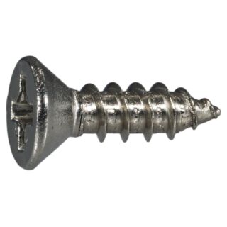 MIDWEST #6 x  ½ in. 18-8 Stainless Steel Phillips Flat Head Sheet Metal Screws, 130 Count