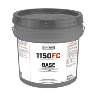 Simiron 1150FC 100% Solids Fast-Cure Floor Epoxy, Base Part A Only, Clear, 2 Gallon