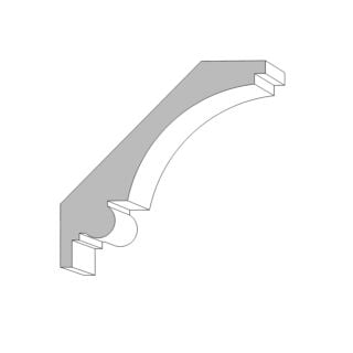 Millwork Design by Oxford (M9) 1-1/8 in. x 5-5/16 in. x 16 ft., Crown, Primed Finger-Jointed Pine