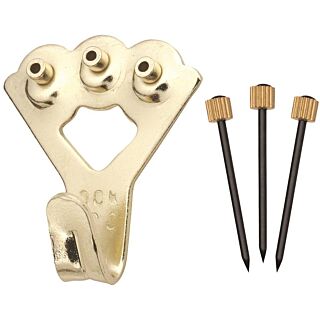 OOK 50026 Picture Hanger, 75 lb Weight Capacity, Steel, Brass