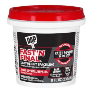DAP® Fast 'N Final Lightweight Spackling, White, 1/2 Pint