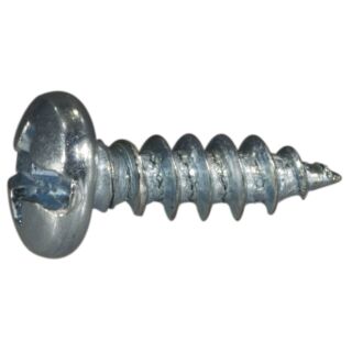 MIDWEST #6 x  ½ in. Zinc Plated Steel Combo Phillips Pan Head Sheet Metal Screws, 125 Count