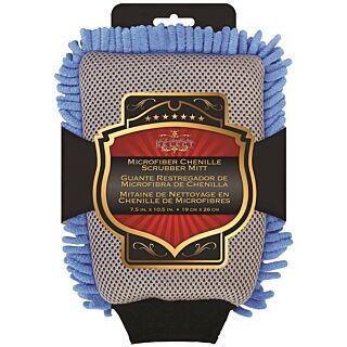 SM ARNOLD 25-332 2-In-1 Wash Mitt, 10-1/2 in L, 7-1/2 in W, Microfiber Cloth