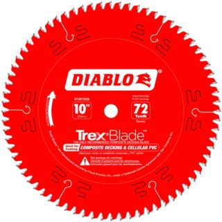 Diablo 10 in. x 72 Tooth Composite Material/Plastics TrexBlade