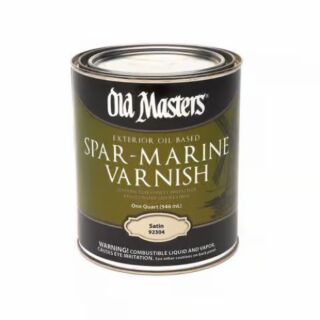 Old Masters, Spar-Marine Varnish, Exterior Oil-Base, Clear Satin, Quart
