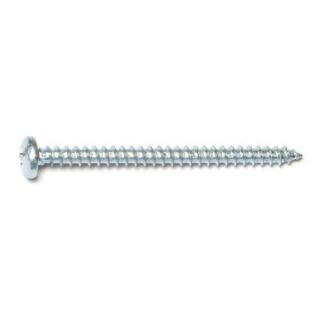 MIDWEST #10 x 2-1/2 in. Zinc Plated Steel Combo Phillips Pan Head Sheet Metal Screws,35 Count