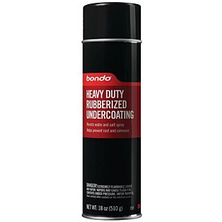 Bondo 737 Medium Rubberized Undercoat, 18 oz, Aerosol Can, Black, Thick Liquid