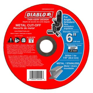 Diablo 6 Metal Cut Off Disc - Thin Kerf
