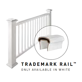 TimberTech Trademark Rail Kit, White, 36 in. x 8 ft.