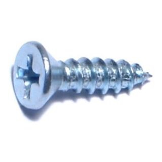 MIDWEST #8 x ⅝ in. Zinc Plated Steel Phillips Flat Head Sheet Metal Screws, 110 Count