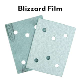 SurfPrep 3 in. x 4 in. Blizzard 6-Hole Hook & Loop Film Abrasive Sheet, 100-Pack