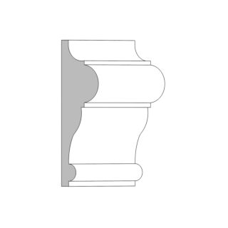 Millwork Design by Oxford (M106) 1-1/16 in. x 3-1/2 in. x 16 ft. Chair Rail, Primed Finger-Jointed Pine