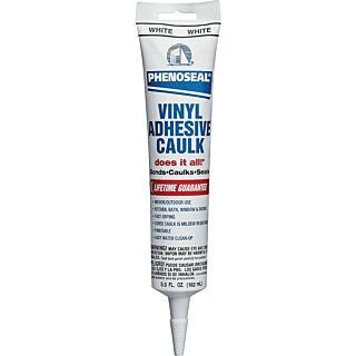 Phenoseal®  Does It All!®  Vinyl Adhesive Caulk, White, 5.5 fl. oz.
