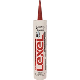 Sashco Lexel Elastic Sealant, White, 10.5 fl. oz.