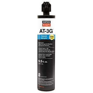 Simpson Strong-Tie, Fast-Cure High-Strength All-Weather Anchoring Adhesive, Coaxial Cartridge, Gray, 9.5 oz.