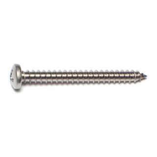 MIDWEST #14 x 2-1/2 in. 18-8 Stainless Steel Phillips Pan Head Sheet Metal Screws, 11 Count