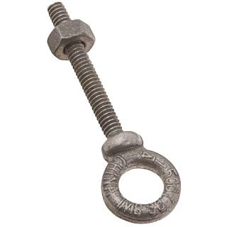 National Hardware N245-076 Eye Bolt, 1/4-20 Thread, 1-7/8 in L Thread, 1/2 in ID x 7/8 in OD Dia Eye