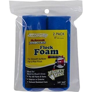 ArroWorthy® 4 in. x 3/8 in., Mighty Mini Jumbo Cage, Flocked Foam Roller, 2 Pack