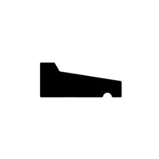 Duration Moulding & Millwork 11/16 in. x 1-5/8 in. Drip Cap Moulding, Poly-Ash, 8 ft.