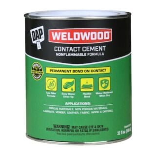 DAP® 25332 Weldwood Contact Cement, Non-Flammable, Natural, Quart