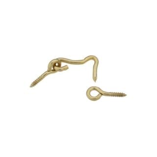National Hardware V2001 Series N118-067 Hook and Eye, Solid Brass, 2 Pack