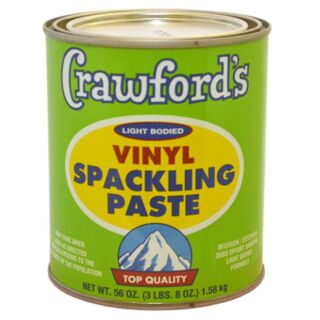Crawford’s Vinyl Spackling Paste, Interior/Exterior, Quart 