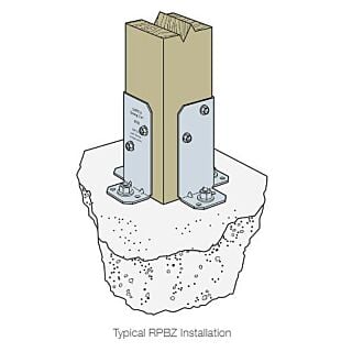 Simpson Strong-Tie RPB Retrofit Post Base, ZMAX®