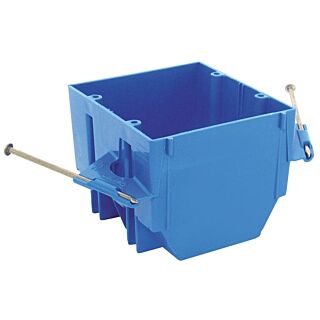 Carlon B232A-UPC Outlet Box, 2-Gang Clamp Cable Entry, Captive Nail Mounting, PVC