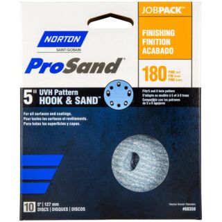 Norton 5 in. ProSand UVH Pattern Hook & Sand Discs 180 Grit, 10 Pack