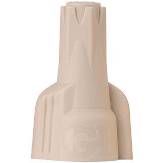 GB Hex-Lok 25-1H1 Wire Connector, 600/1000 V, 22 to 8 AWG, Tan