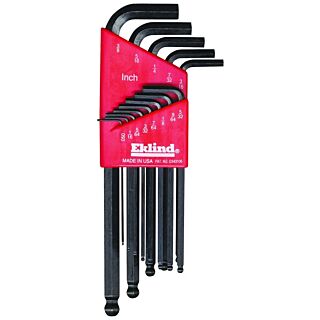 Eklind Hex Key Set, 13-Piece, Steel, Black, Ball Arm