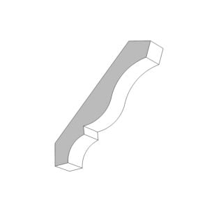 Metrie (M15) 11/16 in. x 4-1/2 in. x 16 ft. Colonial Crown , Primed Finger-Jointed Pine