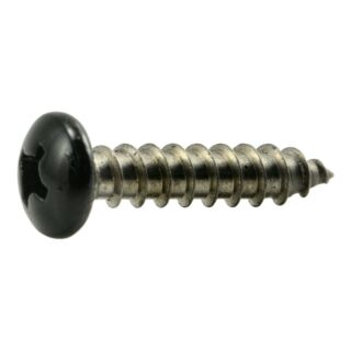 MIDWEST #8 x ¾ in. Black Painted 18-8 Stainless Steel Phillips Pan Head Sheet Metal Screws, 45 Count