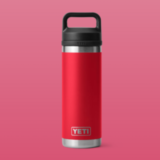 YETI Rambler® Water Bottle with Chug Cap, 18 oz., Rescue Red