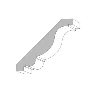 Millwork Design by Oxford (M7) 11/16 in. x 4 in. x 16 ft. Crown, Primed Finger-Jointed Pine
